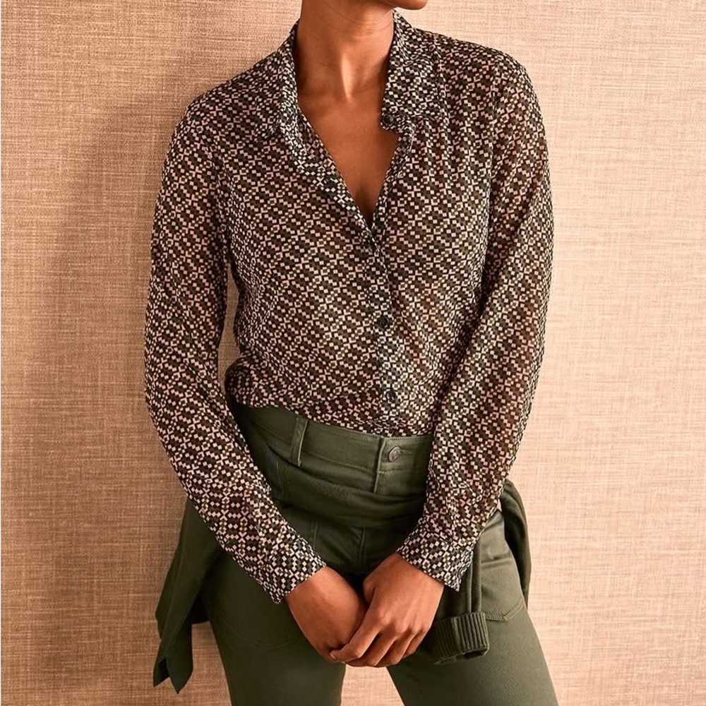 CAbi Mesh Blouse new fall 25